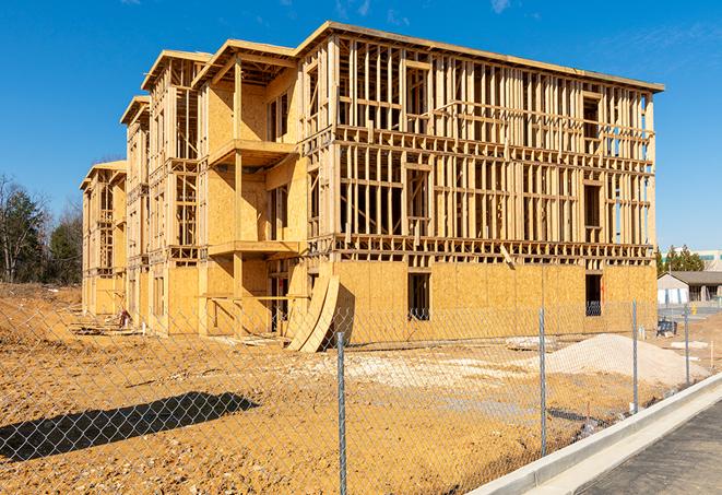 chain link fencing protecting construction equipment and materials from theft and damage in Parma, ID